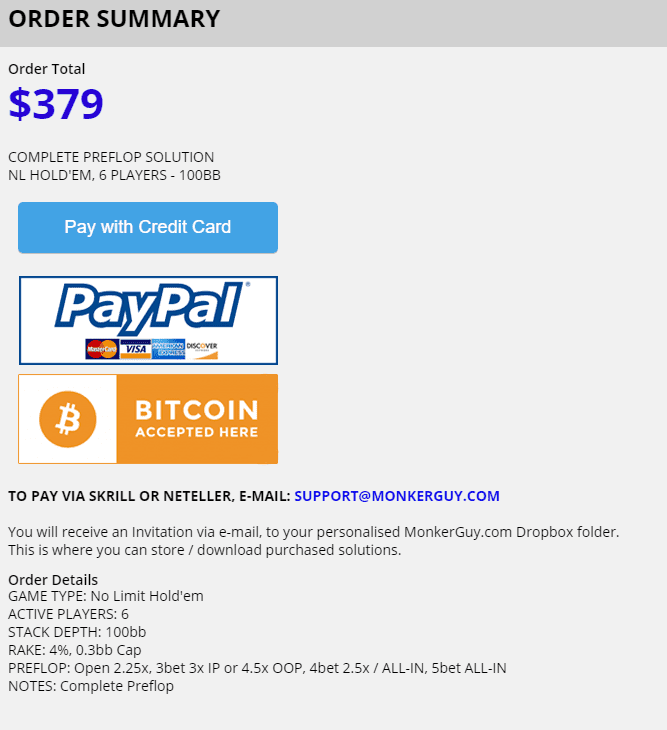 MonkerGuy NLHE Cash Game 6 Players - 100bb Proof