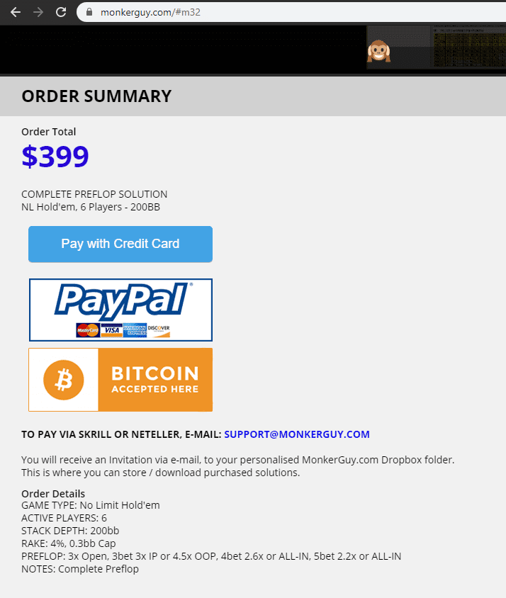 MonkerGuy NLHE Cash Game 6 Players - 200bb Proof