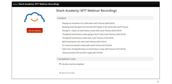 Best Poker Coaching MTT Webinar Recordings Shark Academy Cheap