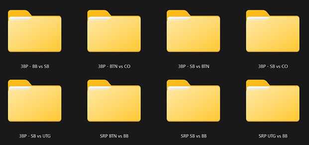 Saulo Costa PIO Pack contents proof showing PioSolver cfr solution files