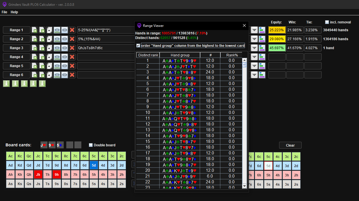 GRINDERS VAULT PLO6 CALCULATOR Preview