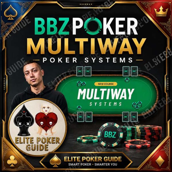 BBZ Poker Multiway Systems course cover — ElitePokerGuide.io