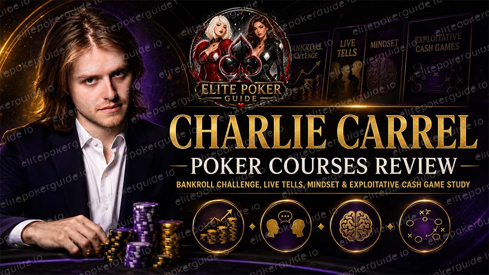 Charlie Carrel poker courses review covering Bankroll Challenge, Live Tells, Cash Game Masterclass, Poker Immersion and Spiritual Masterclass