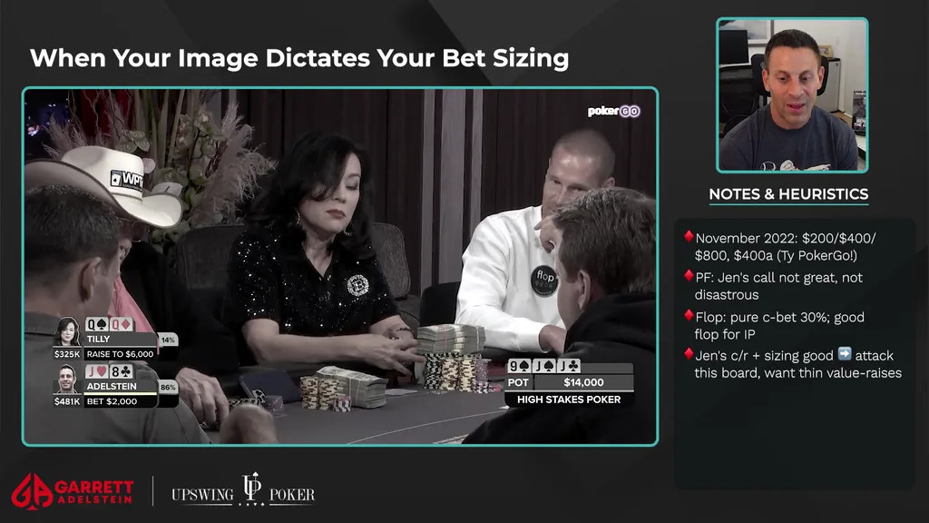 Rapid Fire Poker hand 10 When Your Image Dictates Your Bet Sizing – Garrett Adelstein final hand