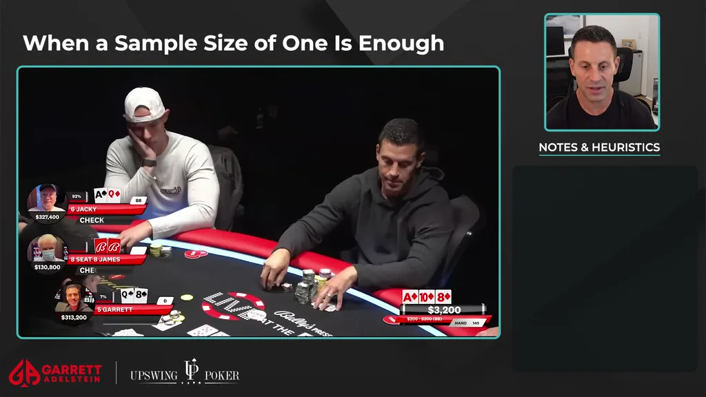 Rapid Fire Poker hand 6 When a Sample of One Is Enough – Garrett Adelstein Q8o vs limper