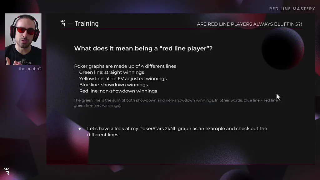 Slide asking what it means to be a red line player in Run It Once Red Line Mastery