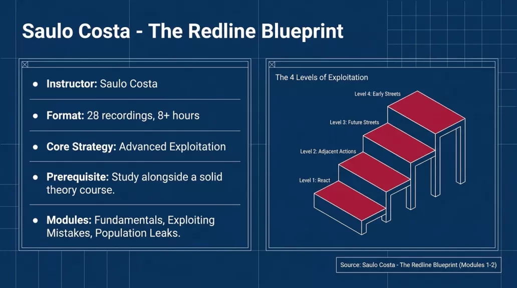 Slide 3 of 14: Saulo Costa The Redline Blueprint, 28 recordings, 8+ hours and the four levels of exploitation